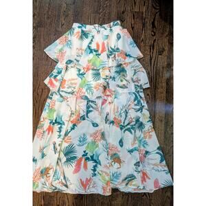 Chicways Tropical Tiered Maxi Skirt